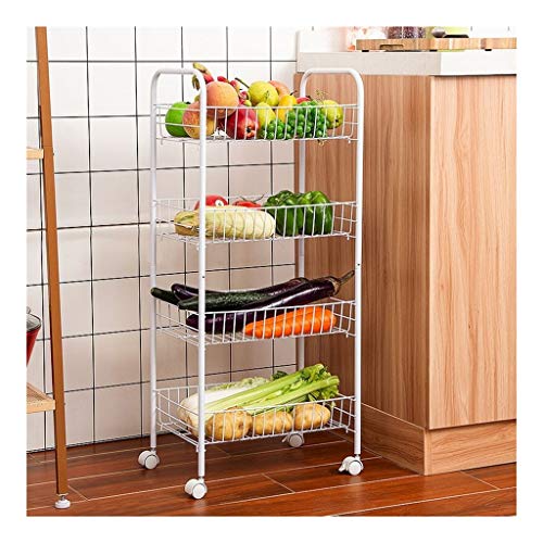 &ripiano di stoccaggio Scaffale di stoccaggio della cucina, atterraggio può spostare il carrello Scaffale dell'organizzatore del supporto di stoccaggio della cucina - Unità di rasatura -3 Livello Scaf