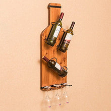 GJSN Scaffale per Vino, Mare Assemblaio Semplice Moda Facile da Installare Forti Capacità Del Cuscinetto Può Appendere 3-4 Bicchieri da Vino e 3 Bottiglie Di Vino,80 * 30 Cm,80 * 30 Cm.