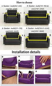 Treer Fodere Copridivani Universale Elasticizzata, 1 2 3 4 Posti Copridivani Elastici Spandex Copridivano Divano Antiscivolo AntiGraffio Decorative Sofa (Fiori Rosa,3 Posti(190-230cm))