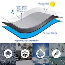 Wemk Copertura per Mobili da Giardino, Copertura Tavolo Esterno Impermeabile, Tessuto Oxford Resistente 420D, 4 Fibbie Antivento, Impermeabile E Antipolvere, Anti-UV, 213 X 132 X 74 cm (Blu)