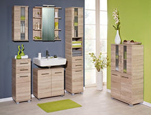 Schildmeyer Mobile sottolavabo Nitro, 121607, Legno, Decorazione in Rovere Sonoma, 60 x 32,6 x 63.4 cm (B/T/H)
