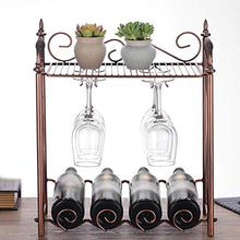 LHQ-HQ Wine Rack Arte del Ferro Wine Rack Decorazioni Stand di Esposizione Europea di Stile del Vino Singola Famiglia Rack Bronzo