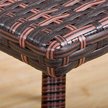 Outsunny Tavolino in Rattan Sintetico da Esterno, Giardino, Terrazzo Impermeabile Marrone 90x50x35cm