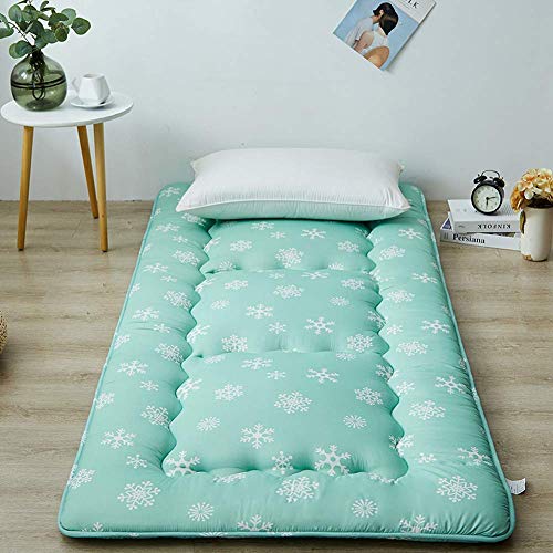 Z&HA Snowflake Materasso per i Bambini, futon Giapponese Materasso Tatami Tappetino Pieghevole Letto Portatile materassino da Campeggio Bambini Sleeping Pad Piano Lounger Divano Letto,Verde,180x200cm