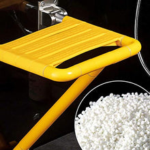 LXLAMP Sgabello Doccia Antiscivolo Regolabile in Altezza Sgabello da Doccia in Acciaio Inossidabile Giallo Montaggio A Parete Sedile Medico Pieghevole Vecchia Sedia da Bagno Sgabello da Bagno