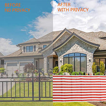 YUNSHAO Recinzione Copertura per Balcone Protezione della Privacy Schermo in Polyster Senza Viti Permeabile per Estate ed Inverno Opaco,90 x 500cm (Color : Red And White)