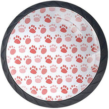 Modello carino zampe di cane rosso Pomelli per Porta Set di 4 Pomelli per Mobili Manopole per Cassetti Cucina Armadio Vetro