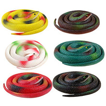 STOBOK 6 Pezzi di Gomma Realistica Serpente Nero Giocattolo Giardino Oggetti di Scena Regalo per Bambini Festa Decorativa