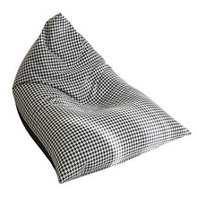 RIYIFER Copertura per Pouf, Copertura per Poltrona A Sacco Grande Tessuto in Poliestere Bean Bag Cover Adatto A Camera da Letto, Soggiorno, Giardino,Nero,90x120x100cm