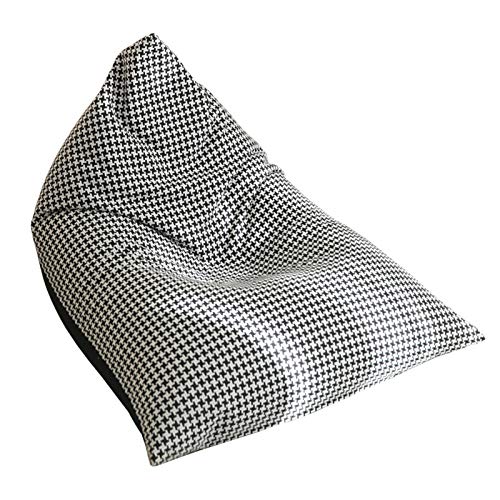 RIYIFER Copertura per Pouf, Copertura per Poltrona A Sacco Grande Tessuto in Poliestere Bean Bag Cover Adatto A Camera da Letto, Soggiorno, Giardino,Nero,90x120x100cm
