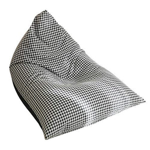 RIYIFER Copertura per Pouf, Copertura per Poltrona A Sacco Grande Tessuto in Poliestere Bean Bag Cover Adatto A Camera da Letto, Soggiorno, Giardino,Nero,90x120x100cm