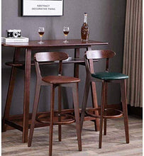 LWW Sgabelli, Gambe in legno con parte posteriore del cuoio Sgabello sedia poggiapiedi nero schienale del sedile pranzo sedie per la colazione cucina Bar Café Legno Sgabelli Sgabelli Faux,Legna,SeatH