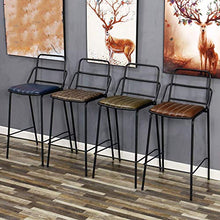 YS Sedia Sgabello da Bar Sedile Bar, Ferro Arte Tempo Libero Nordic Creativo Schienale Alto Sala da Pranzo Casa Pu Cuscino Poggiapiedi per Barpub Sweet Shop,# 2