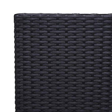 Mendler Divano sofà 2 posti da Esterno HWC-G16 polyrattan Nero Cuscino Grigio Chiaro