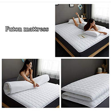 QXTT Materasso Letto Futon Matrimoniale E Singolo Pieghevole E Arrotolabile Materassi da Terra Alto 5cm Futon Trapuntato Salvaspazio,per Campeggio,balconi,Picnic,White-150 * 200cm