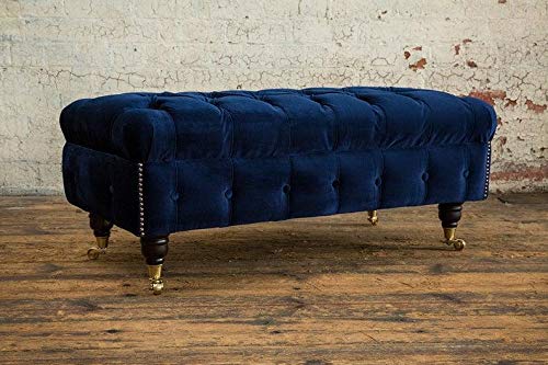 JVmoebel - Sgabello di lusso Chesterfield, seduta in tessuto relax, divano