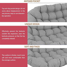 ZWPY Cuscino Doppio Papasan Grigio, Cuscini per sedie a Cesto sospesi-Nessuna Sedia, Cuscino per Sedia Amaca a Uovo Appeso per Giardino con Patio