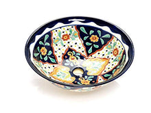 Caliope – Lavandino messicano in ceramica – Cerames | Vasca 40,5 cm x 15 cm | Lavabo da appoggio in Messico per bagno, ospiti, WC