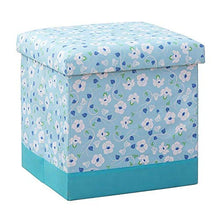 HOIHO Stampa Sgabello, Tessuto Cambia Scarpe Sedile Creativo Divano Panca Multifunzione Sedia Grande capacità ottomano Blu, Rosa Camera da Letto Soggiorno Disponibile