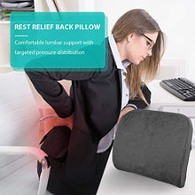 STOBOK Schienale Cuscino di Supporto di Memoria di Cotone Sedia Cuscino Ammortizzatore Posteriore Lombare Sedia Seta Posteriore Cuscino per Home Office Donna Incinta Uso Nero