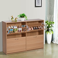 HOMCOM Scarpiera Salvaspazio Capacità 24 Ingresso e Camera da Letto Legno 120x24x81cm