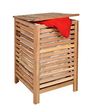 ts-ideen Cesto del bucato/Cofano per raccogliamento del bucato Ð Legno Massiccio di Noce Ð 66 cm Altezza