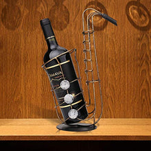TRJGDCP Metallo Sax Wine Rack del Basamento della Moderna Crafts Opera Wine Regalo Figurine Creativo Bottiglia di Vino della Decorazione della casa di Accessori Portabottiglie Decorativo
