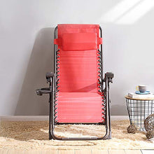 FUFU Sedie a Sdraio Lounge Chair, Adult Lounge Chair Sedia da Ufficio Outdoor Sedia Pieghevole Siesta Chair Lunch Break Chair 94 * 66 * 110cm Pieghevoli (Color : Red)