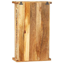 Tidyard Armadietto a Muro in Legno Massello di Recupero e Vetro 44 x 21 x 72 cm