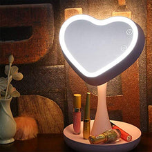 Specchio per il trucco con ingrandimento da appoggio con luci Specchio per trucco con ingrandimento 1X/ 3X con 3 modalità di colore Supporto dimmerabile e lampada da scrivania Rotazione di 180 gradi