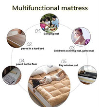 YOLL Portatile Pieghevole Futon Materasso 90 * 200cm~180 * 200cm Matrimoniale Singolo Terra Flanella Tatami stuoie, Addensare Trapuntato Stile Giapponese Futon Coperta Dormitorio resistent