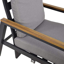 Sedie Lounge con Sgabello e Tavolo in Alluminio - Salotto Elto/Antracite
