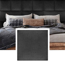 Isolbau Pannello da parete decorativo 3D, cuscino da parete in tessuto, decorazione da parete moderna e imbottita, per camera da letto, letto e testiera per letto di dimensioni (30 x 30 cm, quadrato, nero)