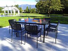 RD ITALIA Tavolo da Giardino 140x140 cm in Acciaio Dorio Antracite
