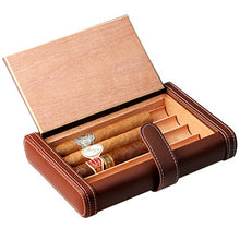 Cigar Box, Cigar Humidor Cigar Box Portatile Portable Legno di Cedro Cigar Set può Contenere 4 Alta qualità (Size : 21.5x15.2x4.2cm)