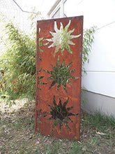 Zen Man ruggine Giardino frangivista in Metallo 1 mm ruggine Recinzione da Giardino (Decorazione da Giardino ruggine) frangivista Parete H150 x 50 cm