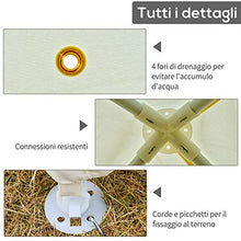 Outsunny Gazebo Impermeabile con Zanzariere da Giardino Esterno Tendone in Poliestere 3 x 3 x 2.45 m Beige