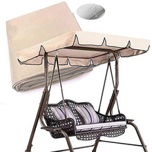JVSISM Altalena da Giardino con Soffitto Sostituibile, Altalena Impermeabile per Terrazza Esterna, Tessuto Oxford 3 Posti 210D: 190X132X15 Cm