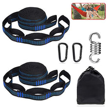 ASANMU Camping Hammock Accessori, 2 Pezzi Sistema di Sospensione Cinghie con 15 Passant, 2 Pezzi Moschettone Arrampicata,Sistema di Fissaggio o Cinghie di Supporto per Montare o Appendere Amaca
