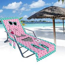 BIUDUI Rivestimento per sedia a sdraio da giardino, in spugna, con 2 tasche, per piscina, spiagge, alberghi da giardino, 210 x 73 cm