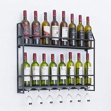 Elegante Semplicità Portabottiglie Porta Bicchiere Di Vino Portabottiglie Di Ferro Porta Calici da Parete Portabottiglie Multiuso da Parete, HJJ