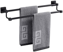AINIYF Bagno Bagno Doccia Mensola Organizzatore Parete Punch Libero portasciugamani Nero Doppio dell'Acciaio Inossidabile Rod Colla Installazione Hanging, 5 Formati (Dimensioni: 60x14x15cm)