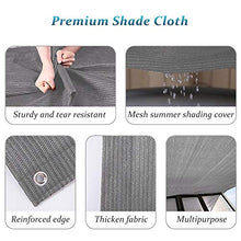 WXQIANG Ombra Panno Grigio con Occhielli, Resistente allo Strappo Balcone Shading Netto for Le Piante da Giardino, 100/200/300/400 Centimetri Largo Protezione Solare, Isolamento Termico