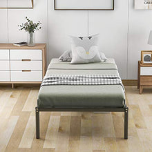 WGYDREAM Letto Base per Rete Solida Struttura per Letto Singolo in Metallo Nero per Ampio Spazio di Archiviazione per Adulti, Senza Attrezzi per Il Montaggio, 200x90 Cm
