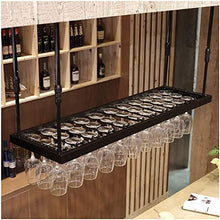 Soffitto Elegante Semplicità Industriale Retrò Bicchiere da Vino Elegante Semplicità Rack Ferro Metallo Display Creativo Invertito Alto Vetro Rack Bar Ristorante Cucina Galleggiante Portabottiglie Su