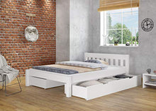 Erst-Holz Letto Matrimoniale Bianco Classico 140x200 in Pino con doghe rigide 60.38-14W