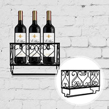 Cabilock Portabottiglie Portabottiglie a Parete Portabottiglie in Metallo Portabottiglie in Metallo Portabottiglie per Bicchieri da Vino Flauti Tazze Decorazione della Parete della Casa