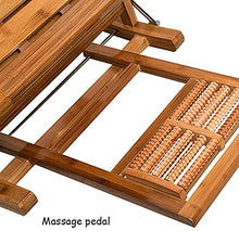 Sedia Lounge Sedia Regolabile Chaise Reclinabile Bamboo Sedia a Dondolo Pieghevole Pieghevole Sedia a Sdraio Portatile per Giardino Prato a Sdraio Backyard