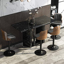 Sgabelli da bar regolabili, sedie girevoli da bar con schienale, altezza del bancone della cucina da pub, per la cucina, bancone della colazione, pub, caffetteria con poggiapiedi ( Color : Black )
