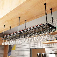HY-WWK Portabottiglie Regolabile e Portabottiglie da Appendere a Soffitto Portabottiglie Di Vino in Stile Europeo Universale in Ferro per Bar Cucina Club Rack Tidy Convenience,150 cm (59,1 Pollici）,1